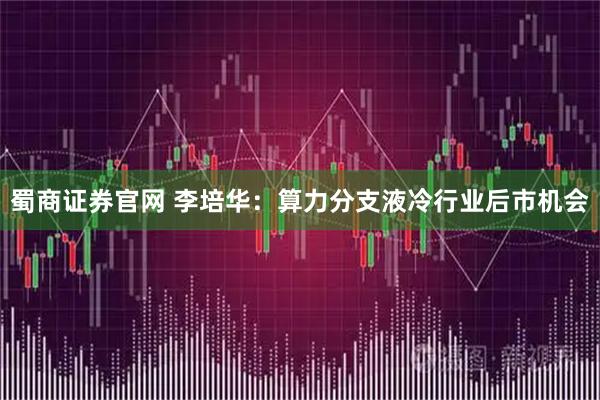 蜀商证券官网 李培华:算力分支液冷行业后市机会
