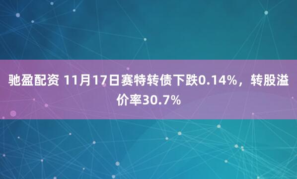 驰盈配资 11月17日赛特转债下跌0.14%，转股溢价率30.7%